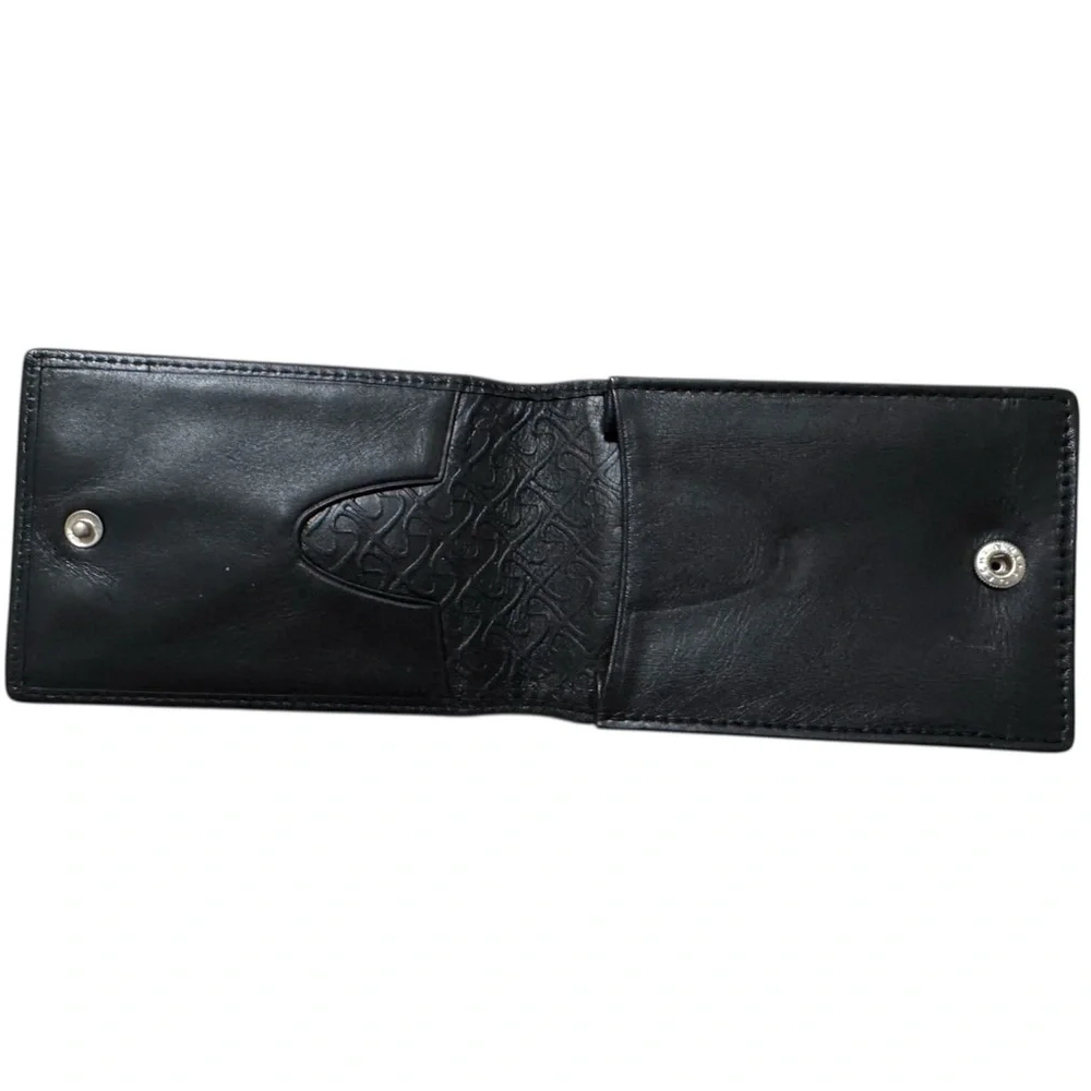 Cross Black Leather Card Holder Wallet with Silver Accent